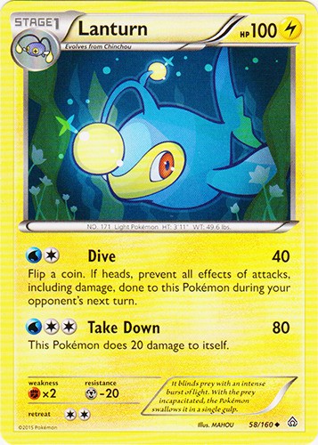 Lanturn - 58/160 - Uncommon - Near Mint - Primal Clash