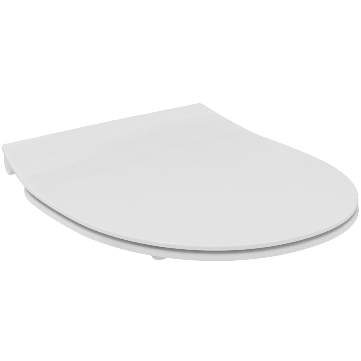 Abattant de toilette universel Tirso en thermodur robuste avec frein de chute