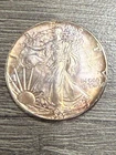 1987 American Silver Eagle 1 Oz .999 Fine Coin, Toned back and front