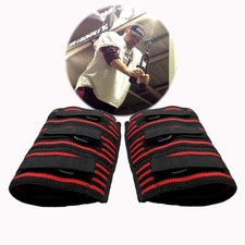 A Pair Weightlifting Elbow Sleeves, Strong Powerlifting Elbow Brace, Adjustab...