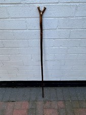 Lovely Ladies Handmade Hiking Stick in Chestnut with a Hazel Thumb Grip