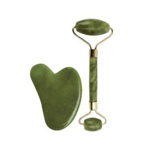 Jade Roller and Gua Sha Set - Guasha Tool for Face - Skin Care Gift Set