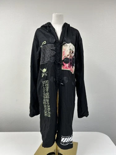 Anime Ape One Piece Zoro Pirate Hunter Reversible Snuggle Coat Jacket Size S video thumbnail