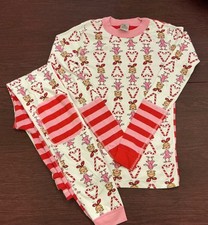 HANNA ANDERSSON Girls 2 Pc Pajama Set Sz 160 or 14 Cindy Lou Who Grinch Holiday