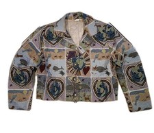 Vintage Animal Patchwork Blazer Womens 20Lx21...