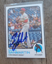 Reiver Sanmartin Signed 2022 Heritage High Number Baseball Card #652 Reds
