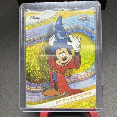 2025 Topps Chrome Disney Sorcerer's Apprentice Mickey #190 Yellow Mini Diamonds