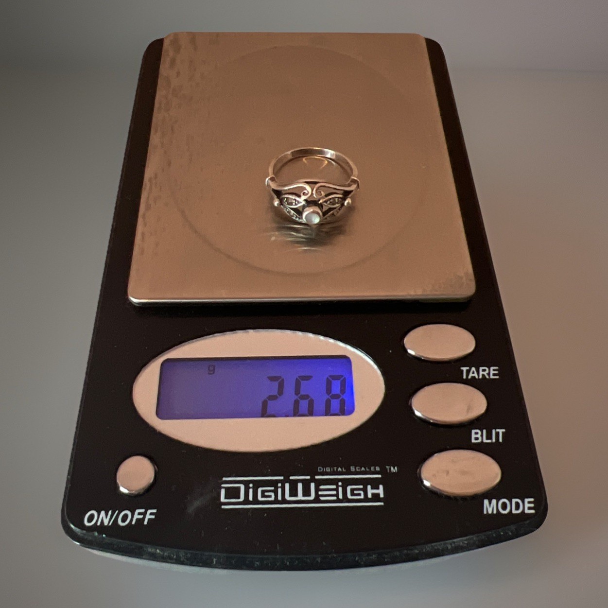 Vtg Eagle Signed Solid 925 Sterling Silver Opal  … - image 8