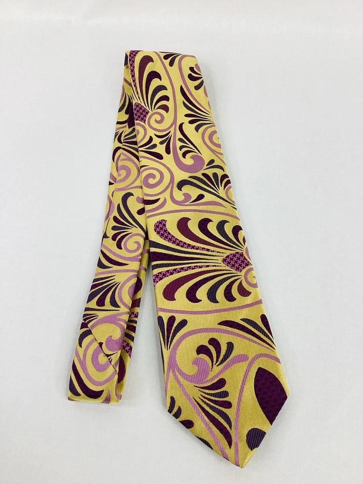 Corbata de lujo SANTORELLI 100 % seda hecha a mano L58” x W3” Italia 🇮🇹 Foto 2 de 2