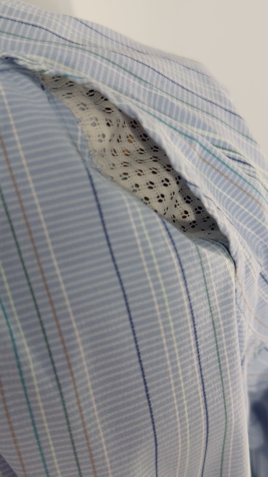 Blue 3/4 Button Down Shirt - image 6