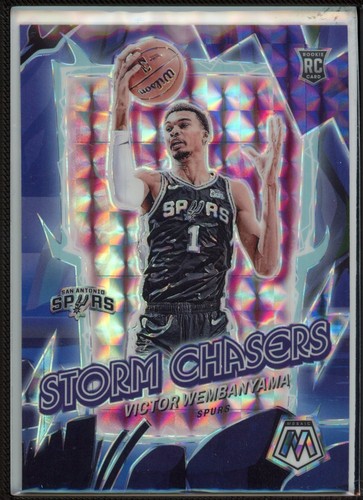 2023-24 Panini Mosaic Victor Wembanyama #3 RC Rookie Storm Chasers Prizm (MTM)