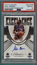 2021 Panini Flawless Earl Monroe Excellence Signature #EXCEMR PSA 10! POP 1!