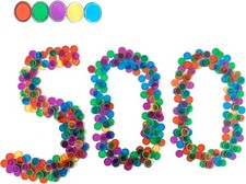 Magnetic Bingo Chips 500 PCS Transparent Game Assorted Colors 500