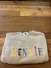 Vintage Heavy Minnie Mouse Embroidered Crew Sweatshirt Size XL Mickey Co.