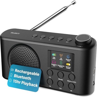 MAJORITY Orwell Pro DAB Plus Radio | Küchenradio DAB+ & UKW | Mini Radio 