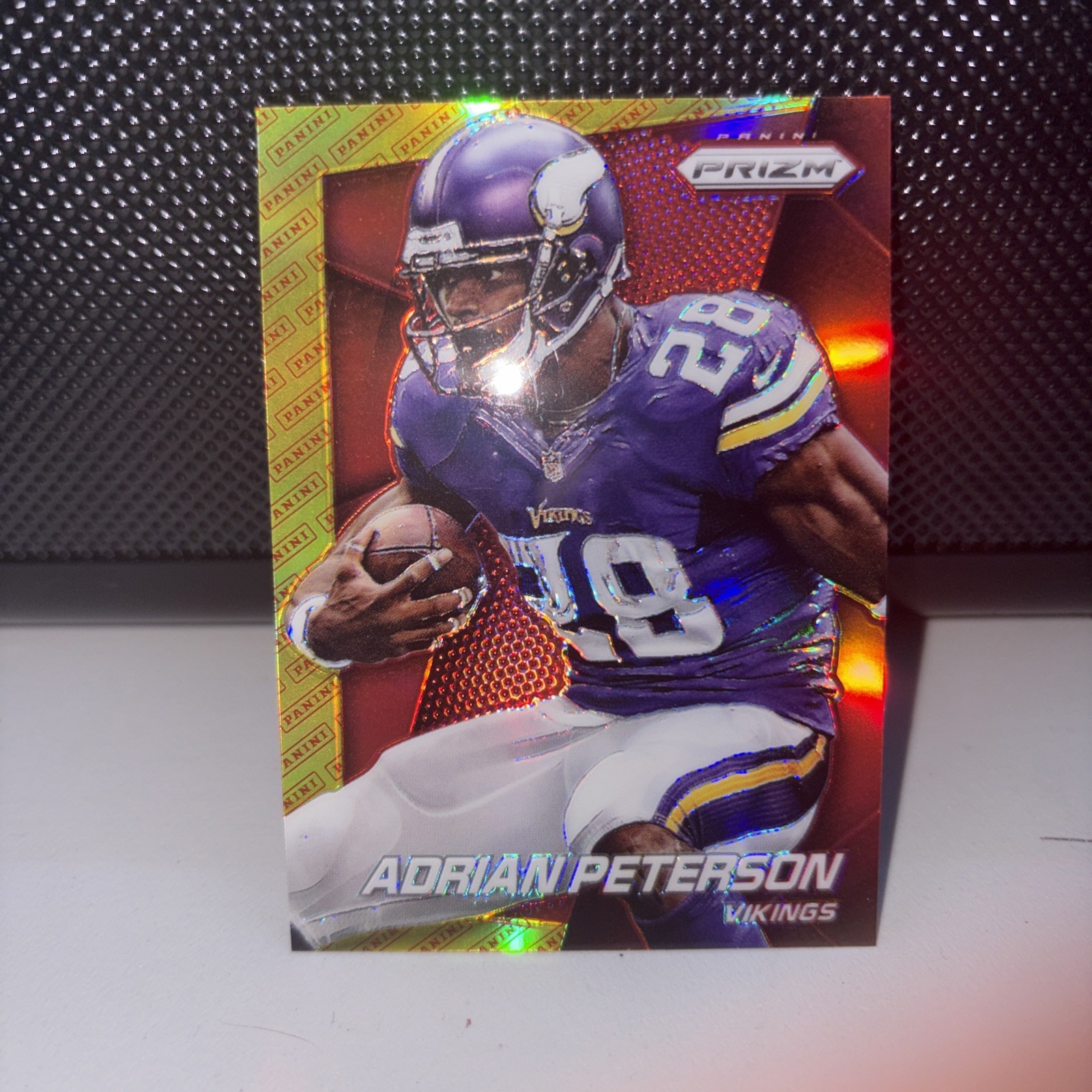 2014 Prizm Football Adrian Peterson Panini Logo GOLD SP Minnesota Vikings LEGEND