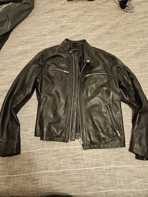 Barney & Taylor Mens Leather Jacket Black XL