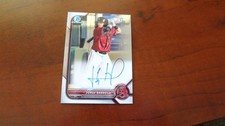 2022 BOWMAN CHROME # CPAJBA JORGE BARROSA  AUTOGRAPED BASEBALL CARD