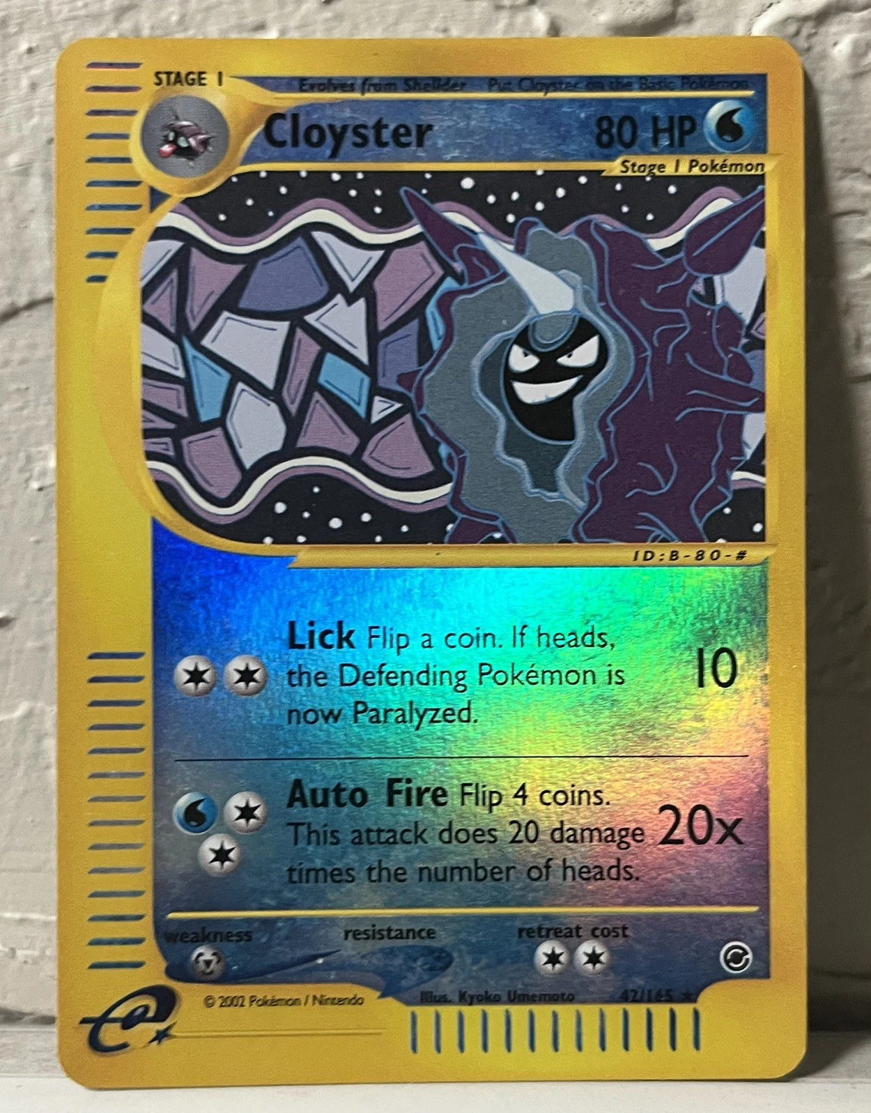 Cloyster 8/165 Expedition 2002 Rare Holo E-Reader Vintage Pokémon Card TCG