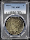 1926-D $1 Peace Silver Dollar PCGS XF 45