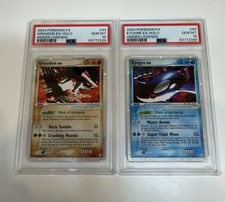 2004 POKEMON HIDDEN LEGENDS KYOGRE EX+ GROUDON EX LOT SEQUENTIAL PSA 10 #93 #94 