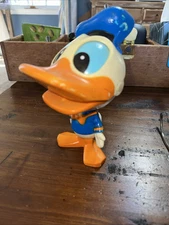 Vintage Walt Disney 1976 Donald Duck Chatter Chum 7" Pull String toy Mattel Work