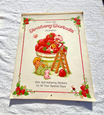 Rare Vintage 1983 Strawberry Shortcake Wall Calendar American Greetings Stickers