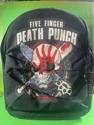 Five Finger Death Punch Rocksax Daypack: Got Your Six Back Pack Bag Rock Metal