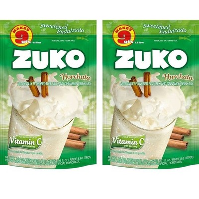 Zuko Horchata Sweetened Endulzado Mix 14.1 Oz 2 Packs BB 23Feb27 Makes 9 Qts x2
