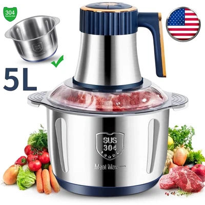 5L Electric Meat Grinder Food Processor Fruits Blender Veg Chopper Sausage Maker