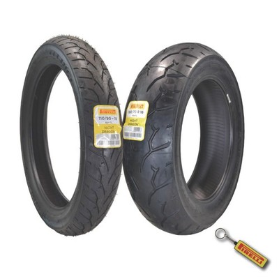 Pirelli Night Dragon 110/90-19 and 180/70R16 Motorcycle Tires with Keychain