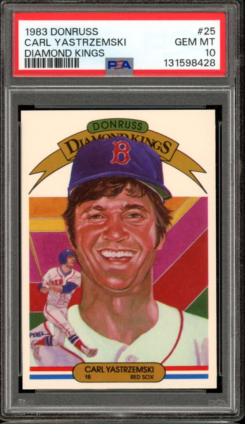 1983 Donruss 25 Carl Yastrzemski DK DIamond Kings Red Sox HOF PSA 10 GEM MT MINT
