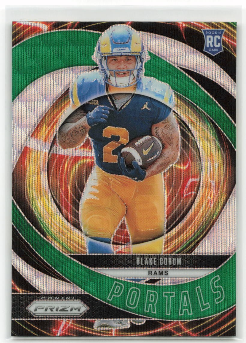 2024 Panini Prizm Blake Corum Green Wave Portals (RC) #8