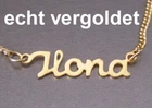 Elegant Necklace Ilona Chain Real Gold-Plated Names Necklace New