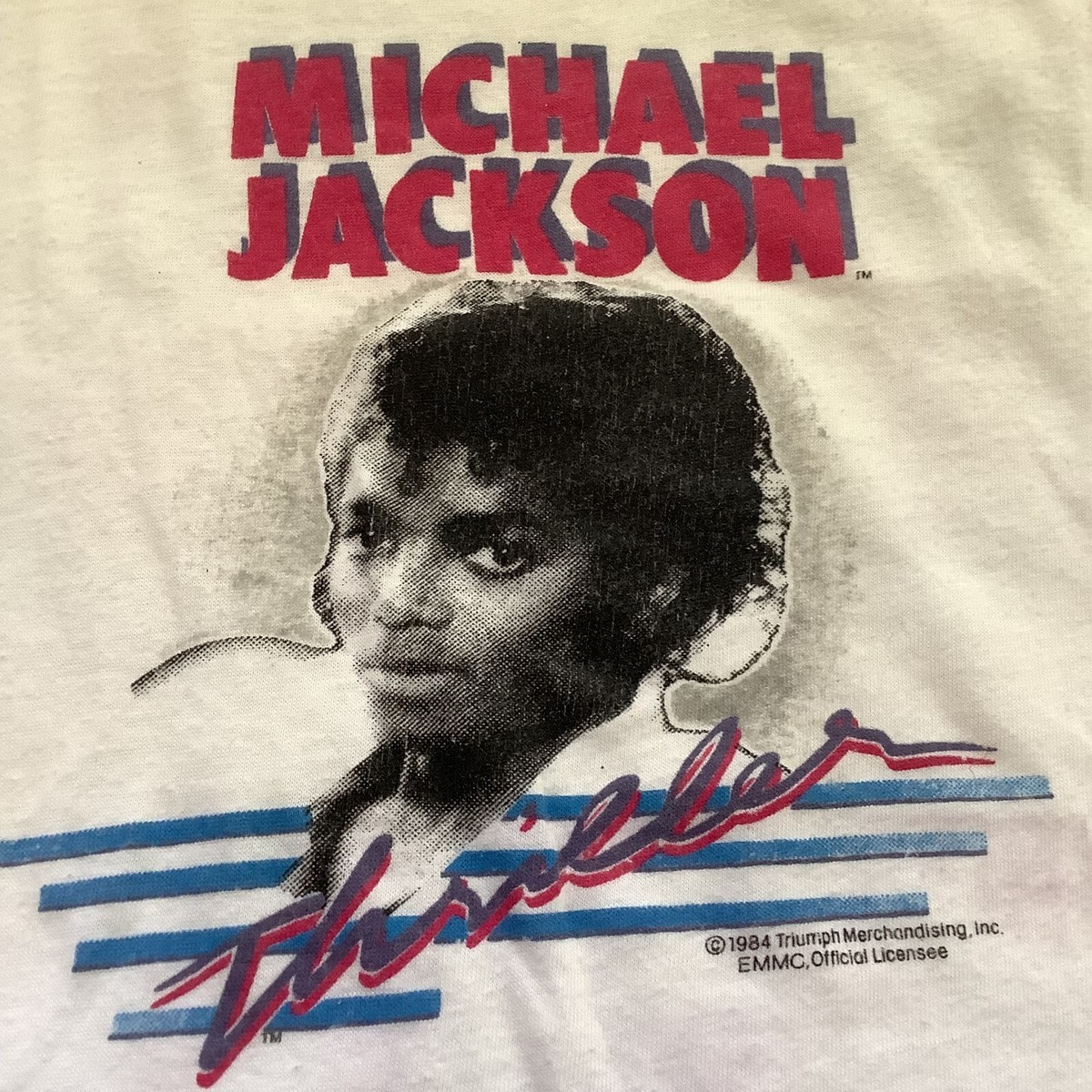 Vintage 1984 thin sheer grungy Micheal Jackson Thriller Vintage 1984 thin sheer grungy Micheal Jackson Thriller