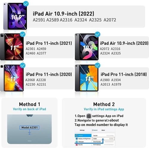 Backlit Touchpad 360° Rotate Keyboard Case For iPad 10.9" Air 5th 4th Generation - Picture 7 of 26
