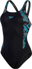 Image of Speedo Women's HyperBoom Splice Muscleback Swimsuit Swimming Costume Size 8/30