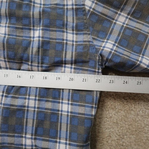 Old Navy Quilt Lined Flannel Shirt Jacket Men's Medium Blue Plaid Snap workwear - Picture 8 of 11