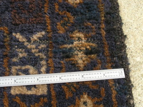 Vintage Afghan Baluchi Rug Carpet 44"x84" Geometrical Double Medallion Design - Picture 12 of 12