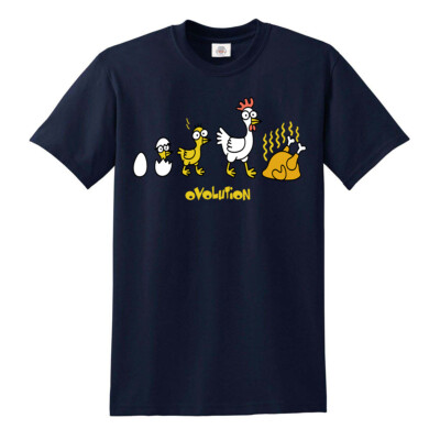 OVOLUTION LUSTIGES T-SHIRT Huhn Evolution Witz Party Weihnachten Geschenk T-Shirt 