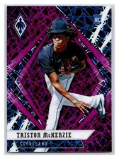 2021 Panini Chronicles Phoenix - Triston McKenzie Purple Velocity Prizm #21 (RC)