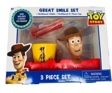 Disney Toy Story 4 Woody Toothbrush Holder Set Rinse Cup New Great Smile Set