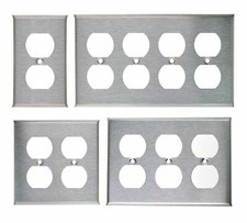 Stainless Steel Duplex Receptacle Wall Plate Cover 1,2,3,4 Gang