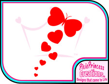 Butterfly Y Heart Vinyl Sticker Pretty Car Love Wall Art Window Home Decor Decal