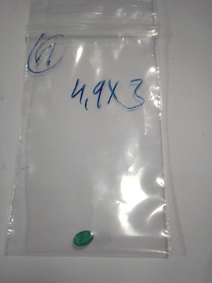 1 natürlicher echter oval facet Emerald Smaragdca 4,9 x 3mm nice chrystal 1