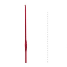 10pcs 2.0mmx15cm Aluminum Crochet Hooks Yarn Knitting Needles, Red