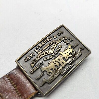 Levi Strauss & Co Leather Belt 26 Levis Skinny Brown Vtg Levi Strauss & Co Leather Belt 26 Levis Skinny Brown Vtg