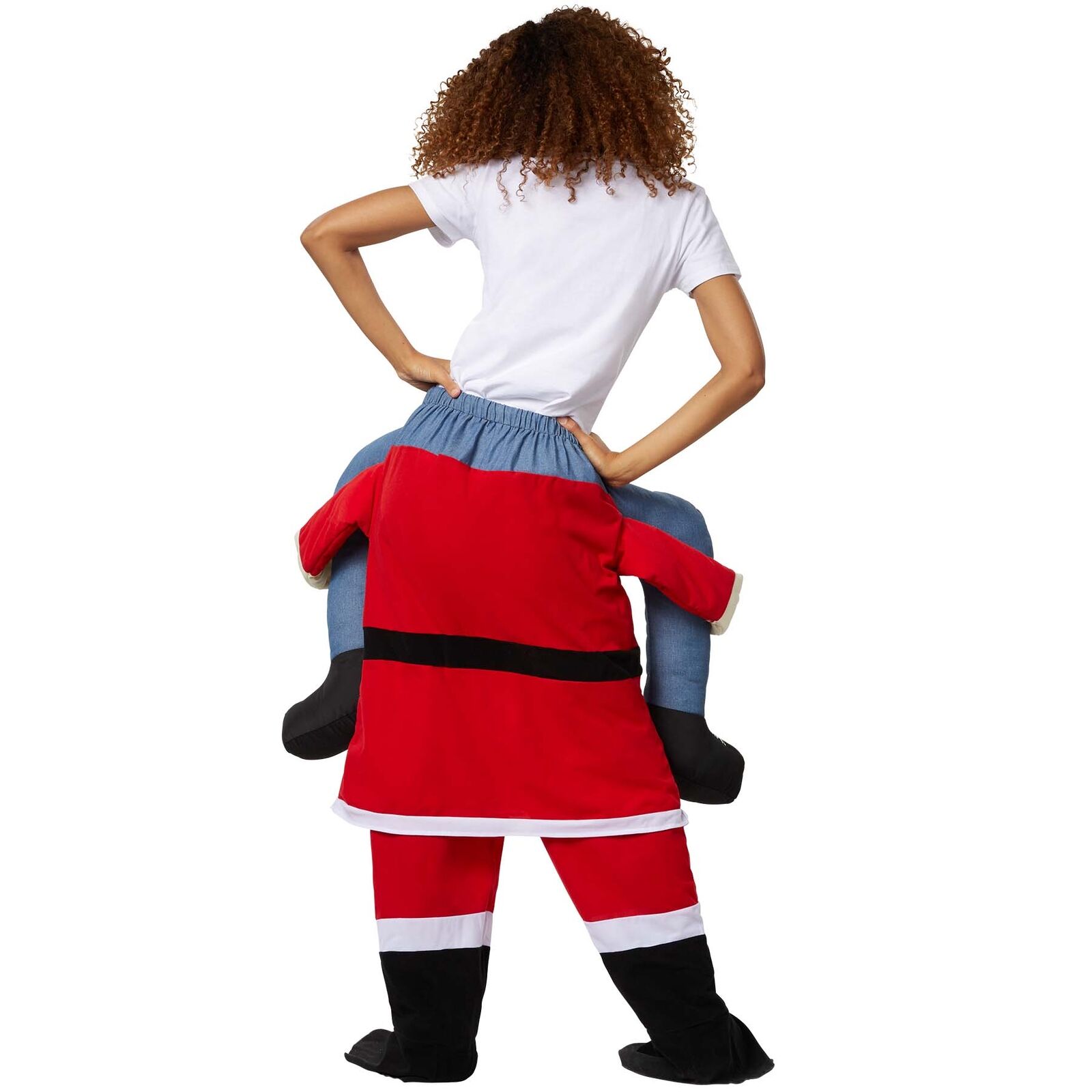 Unisex Kostüm Santa Claus Weihnachtsmann Aufsitzkostüm Huckepack Verkleidung neu