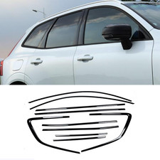Black Titanium Car Window Frame Strip Cover Trim FOR Volvo XC60 18-2023 10pcs