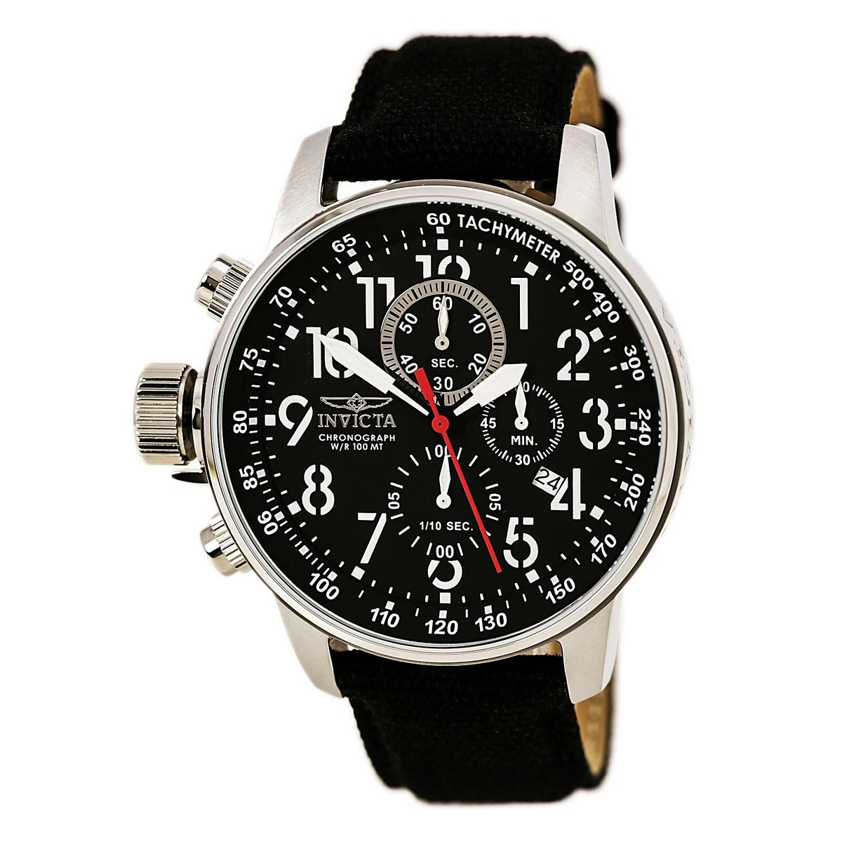 Invicta 1512 Men s Lefty Black Dial Black Strap Chronograph Watch